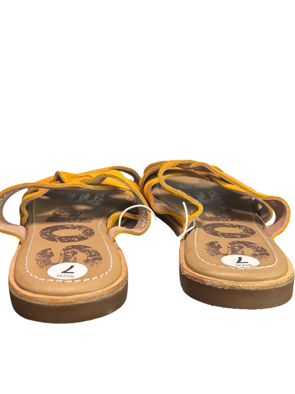 Sorel Ella Golden Yellow Suede Slide Sandals Size 7 NWT - Picture 7 of 15